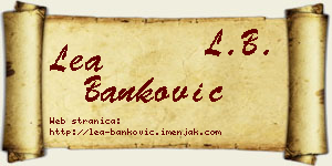 Lea Banković vizit kartica